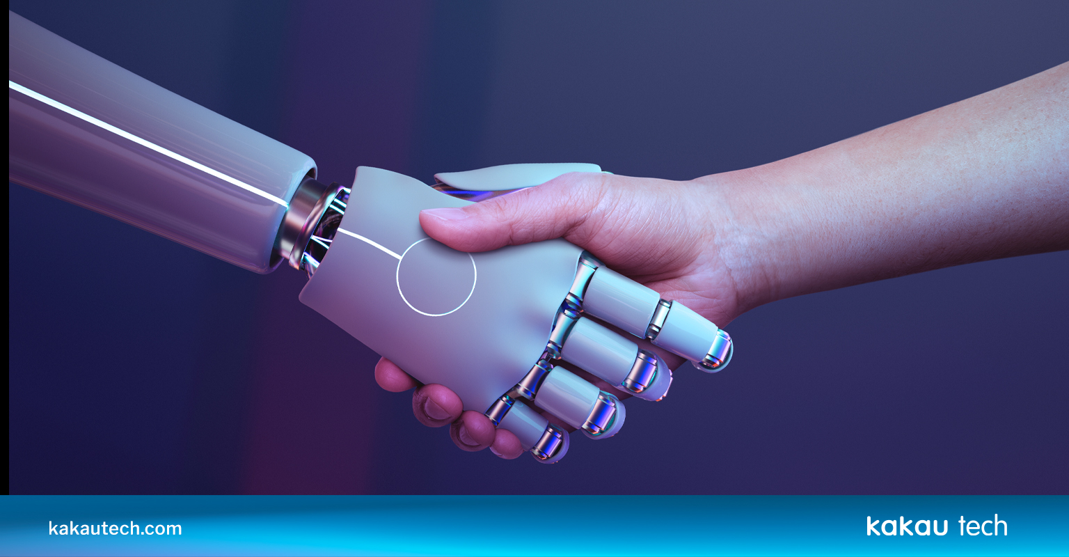 INTELIGÊNCIA ARTIFICIAL GENERATIVA, DANDO A MÃO PARA UMA PESSOA